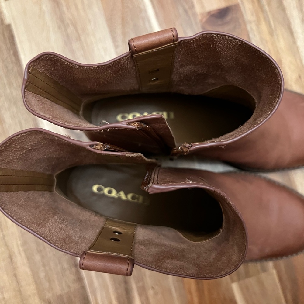 Coach Women's Georgetta Saddle Burnished Boot 7.5 M - Picture 9 of 9